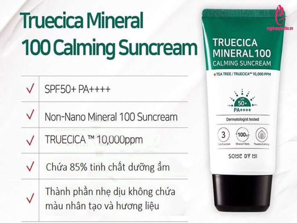 thành phần Kem chống nắng Some by mi Truecica Mineral 100 Calming suncream