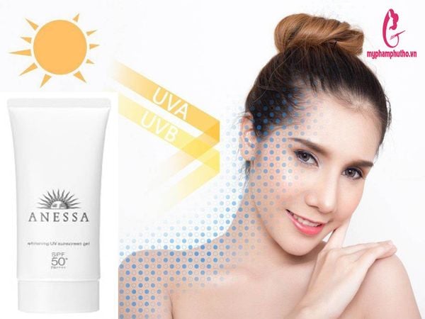 Hướng dẫn sử dụng Kem chống nắng dưỡng trắng Anessa Whitening UV suncreen Gel màu trắng