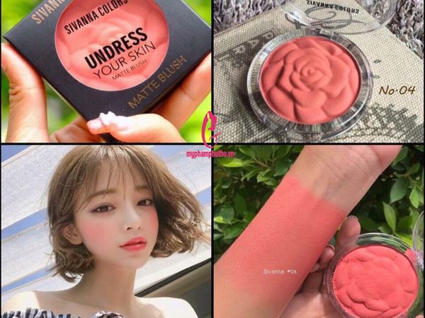 Review Phấn má hồng Sivanna Colors Undress Your Skin Matte Blush Thái Lan