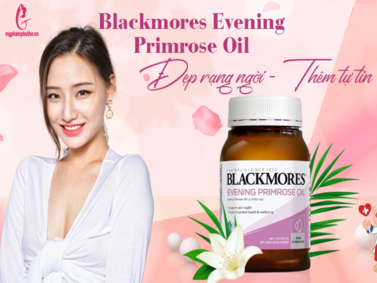 Viên uống nội tiết tố nữ tốt nhất 5 Viên Uống tinh dầu hoa anh thảo Blackmores Evening Primrose Oil Úc – myphamphutho.vn