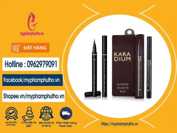 Kẻ Dạ Karadium - Waterproof brush liner black Mua ở Đâu