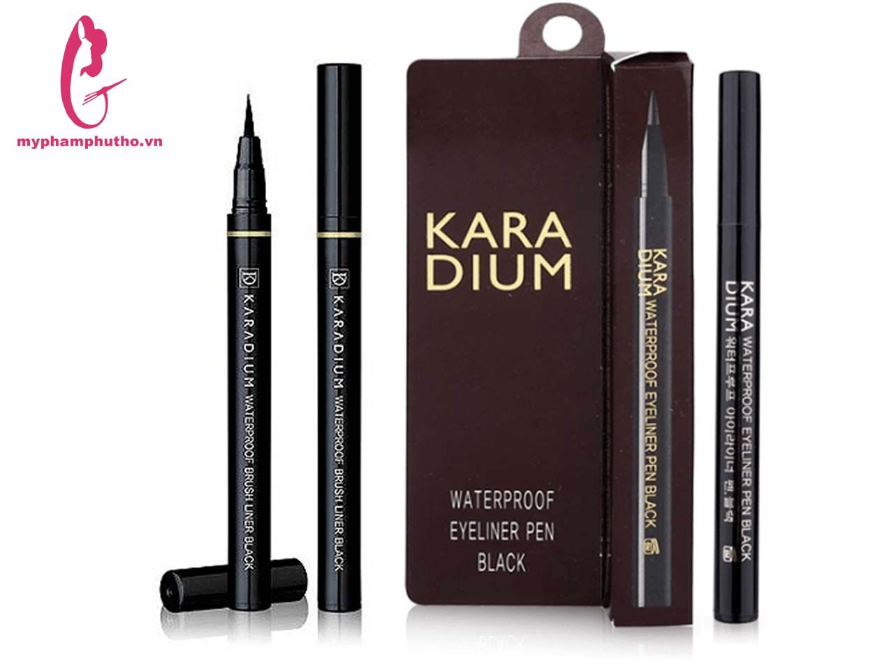 Kẻ Dạ Karadium Waterproof brush liner black myphamphutho.vn