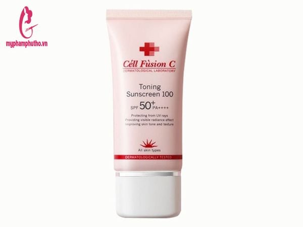 Kem chống nắng Cell Fusion C Toning Sunscreen 100 SPF50+ màu hồng