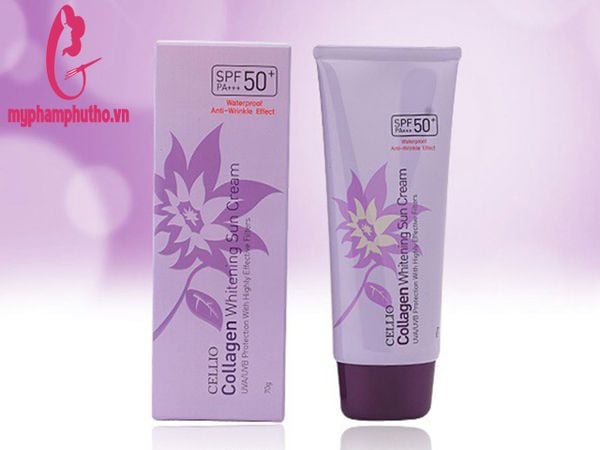 Kem chống nắng Cellio Collagen Whitening Sun Cream SPF50 PA+++