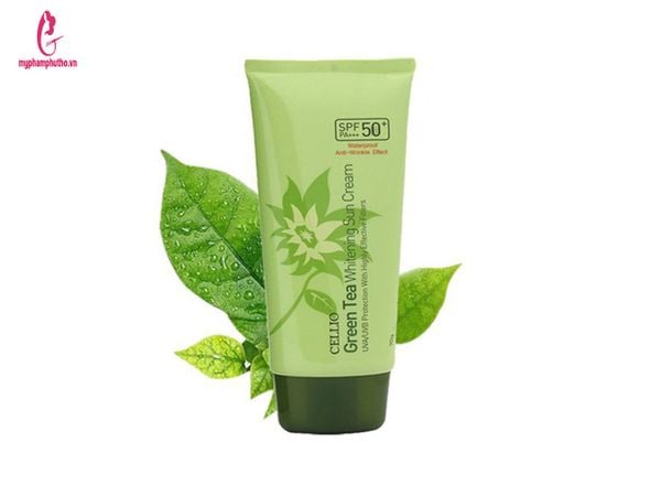 Kem Chống Nắng Cellio Green Tea Whitening Sun Cream SPF50+ PA+++