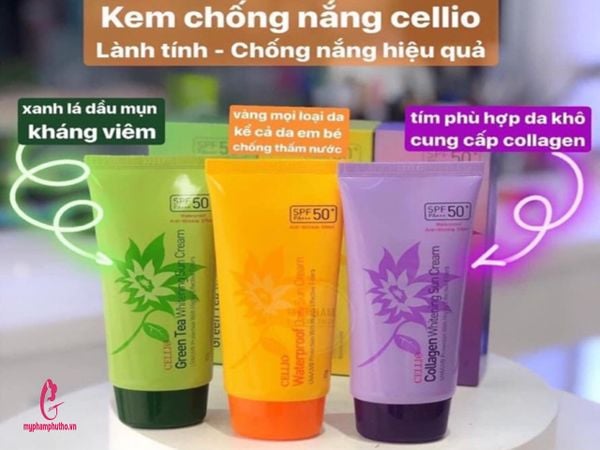 Kem Chống Nắng Cellio Green Tea Whitening Sun Cream SPF50+ PA+++ Korea ...
