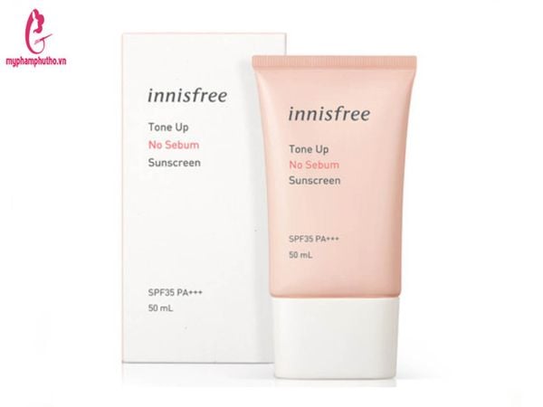 Kem Chống Nắng Innisfree Tone Up No Sebum - Màu Hồng Hàn Quốc