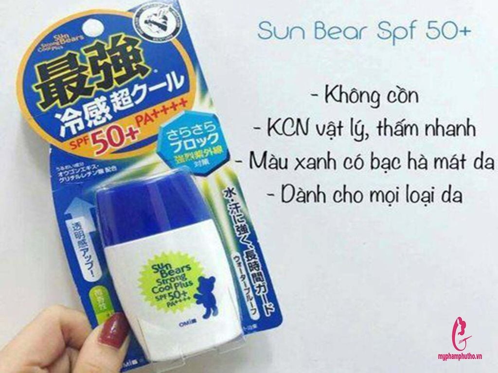 công dụng Kem Chống Nắng Omi Sun Bears Xanh Nhật Bản