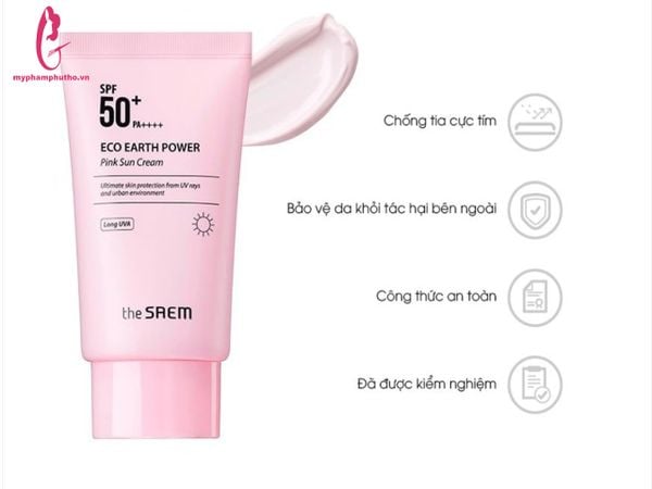 Kem chống nắng kiềm dầu, trắng hồng tự nhiên The Seam