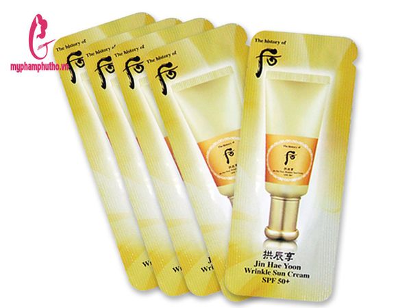 Kem chống nắng Whoo Wrinkle Sun Cream SPF 50 + Sample