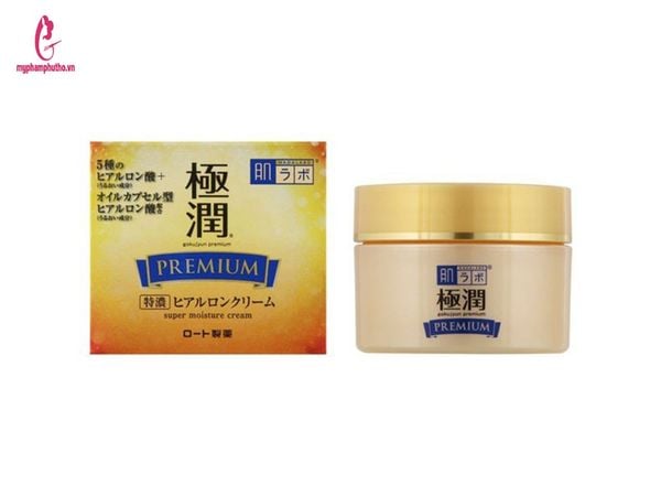 Kem dưỡng Hada Labo Premium 50g chính hãng Nhật Bản chống lão hóa màu vàng