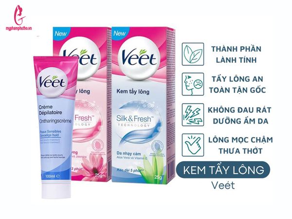 công dụng Kem tẩy lông Veet  Pháp