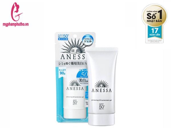 Kem chống nắng dưỡng trắng Anessa Whitening UV suncreen Gel màu trắng