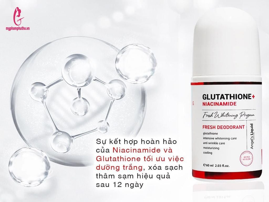 Lăn khử mùi Glutathione Fresh Up Whitening Angel’s Liquid