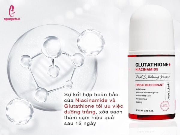 Lăn khử mùi Glutathione Fresh Up Whitening Angel’s Liquid