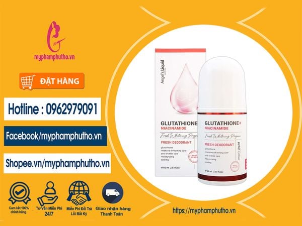 Lăn khử mùi Glutathione Fresh Up Whitening Angel’s Liquid mua ở đâu