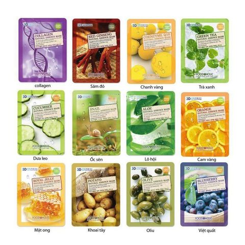 Mặt Nạ 3D Foodaholic Shape Natural Pulp Mask Hàn Quốc