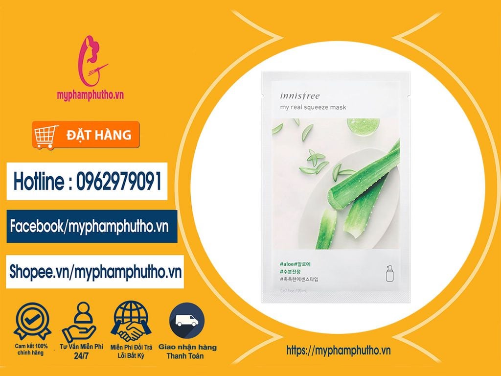 Mặt nạ giấy Innisfree vị Nha Đam mua ở đâu