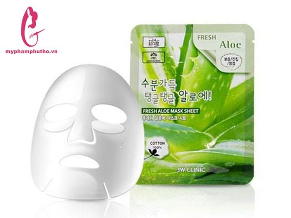 Mặt Nạ Giấy Nha Đam 3W Clinic Fresh Aloe Mask Sheet