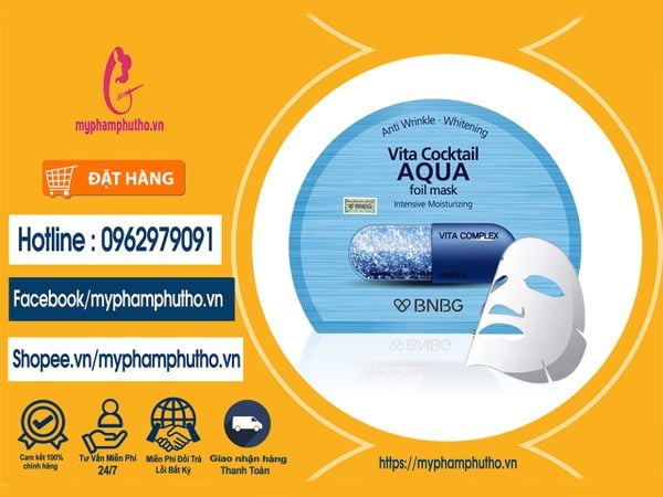 Mặt Nạ Giấy Vita Cocktail Aqua Foil Mask Banobagi Mua ở Đâu