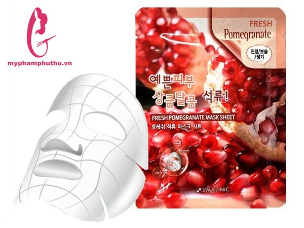 Mặt nạ Lựu 3W Clinic Mask Sheet Fresh Pomegranate