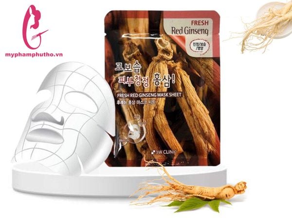 Mặt Nạ Nhân Sâm 3W Clinic Fresh Red Ginseng Mask Sheet