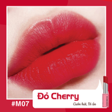 Son thỏi Coringco siêu Lì không chì chính hãng Hàn Quốc màu 07 đỏ cherry