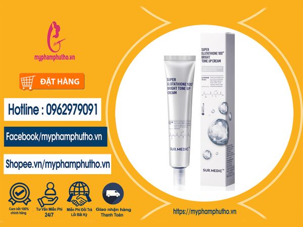 Kem dưỡng trắng nâng tone Sur. Medic Super Glutathione 100 Bright Tone up Cream Mua ở Đâu
