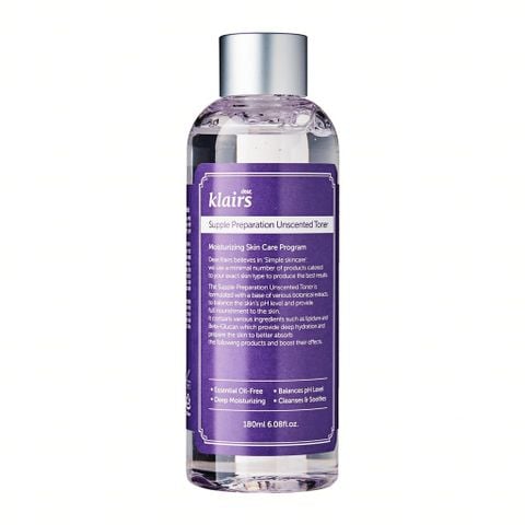 Nước cân bằng Klairs Supple Preparation Unscented Toner ( Không mùi)