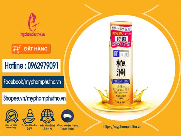 Nước Hoa Hồng HadaLabo Premium ( màu vàng) Mua Ở Đâu