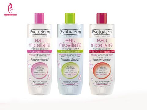 Nước tẩy trang Evoluderm Eau Micellaire Cleansing Water