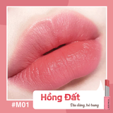 Son thỏi Coringco siêu Lì không chì chính hãng Hàn Quốc màu 01 hồng đất