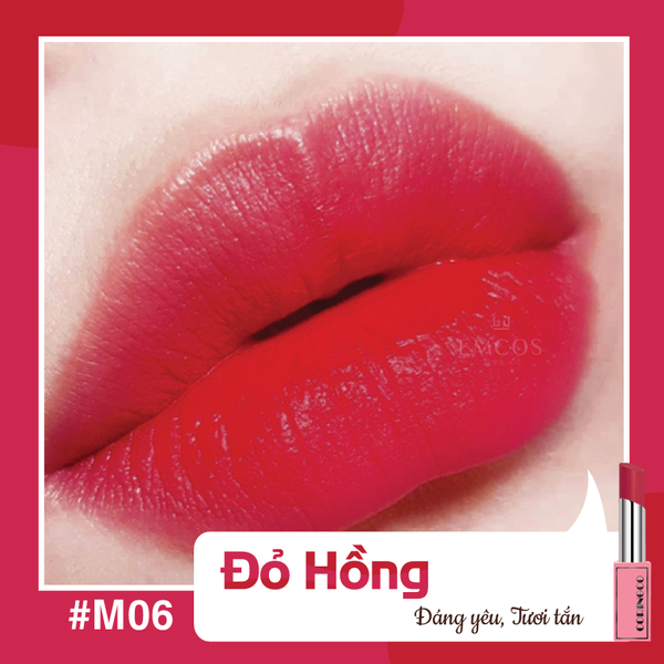 Son thỏi Coringco siêu Lì không chì chính hãng Hàn Quốc màu 06 hồng đất