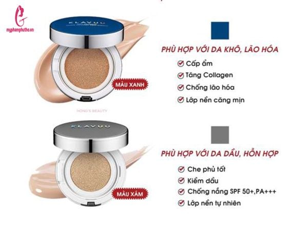 Phấn Nước Klavuu Blue Pearlsation Xanh Da Thường
