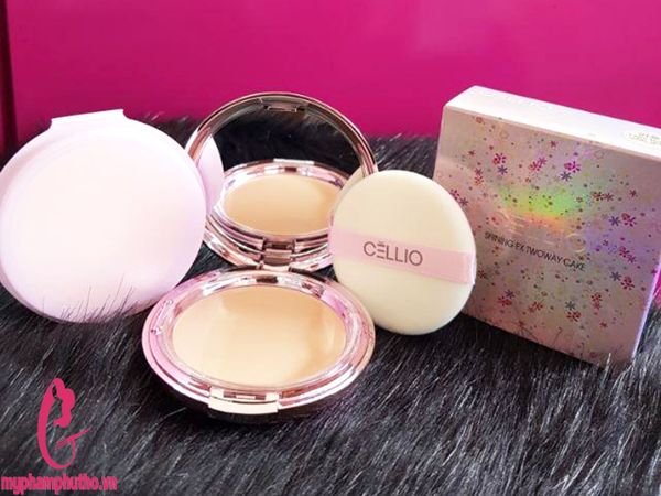 Chi tiết Phấn Phủ Cellio Shining Ex Twoway Cake Hàn Quốc Chính Hãng ( 2 Lõi )