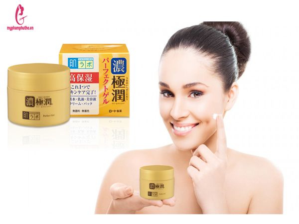 hướng dẫn sử dụng Kem dưỡng ẩm ban đêm Hada Labo Koi-Gokujyun 5 in 1 màu vàng