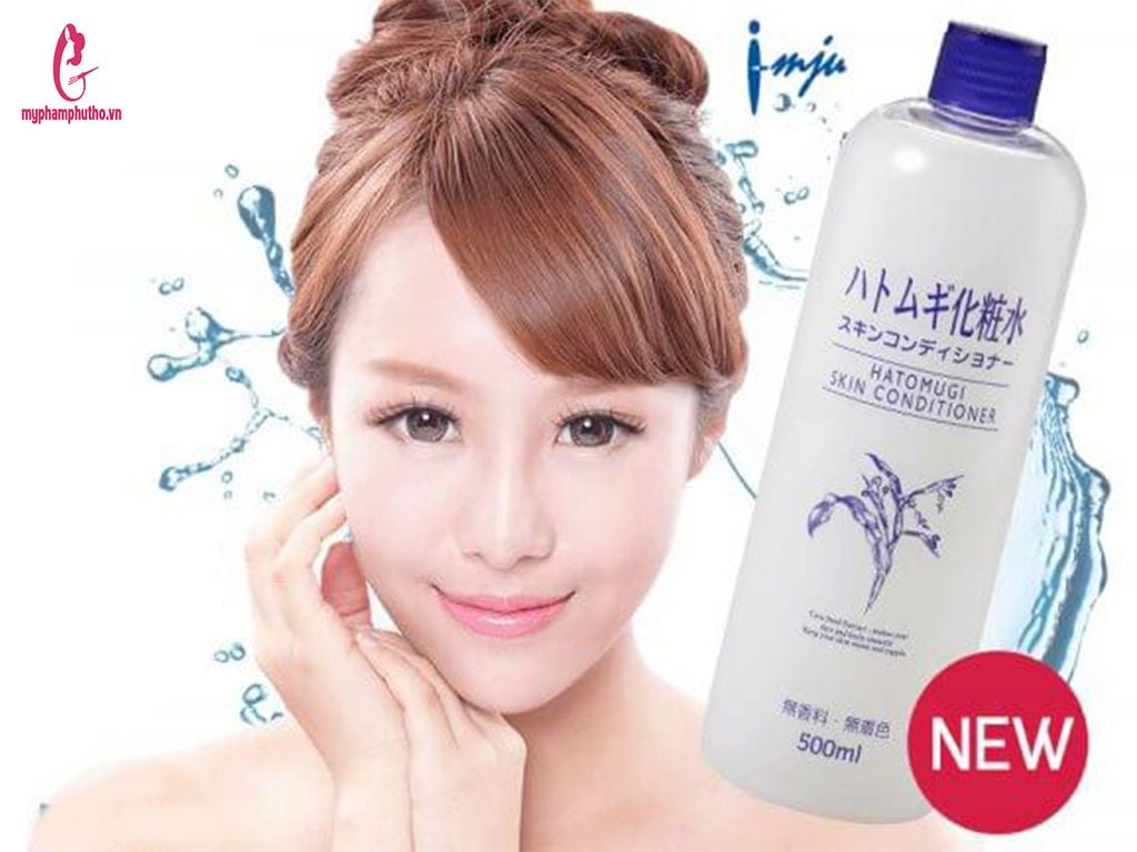 Review Nước Hoa Hồng Naturie Hatomugi Skin Conditioner 500ml Ý Dỹ