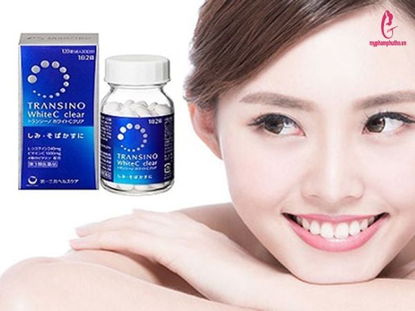 review Viên uống trắng da Transino White C Clear Nhật Bản