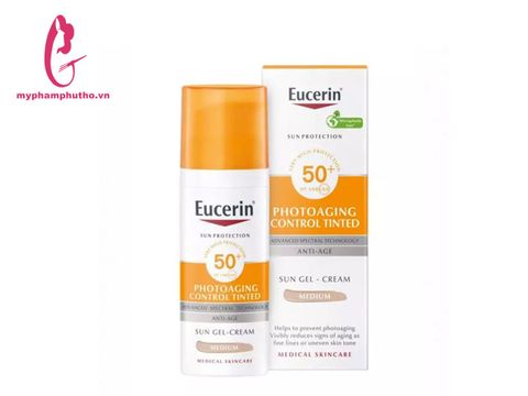 Kem chống nắng Eucerin Pigment Control Tinted Sun Gel SPF 50+ ( cho da khô, da lão hóa, da nám)