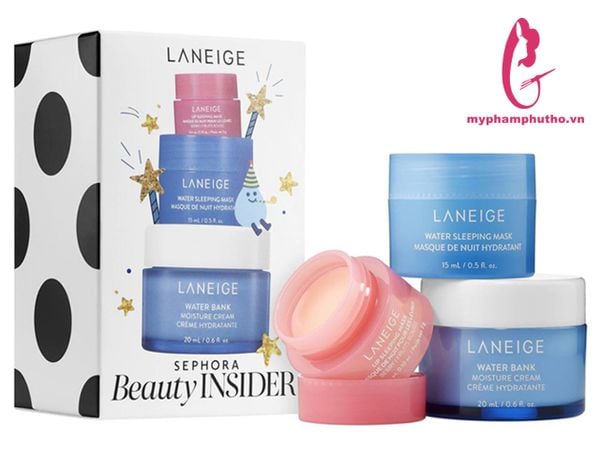 Set 3 Món kem dưỡng + mặt nạ ngủ + dưỡng môi Laneige