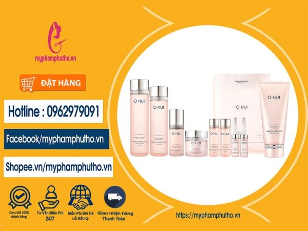 Set Ohui hồng 9 món dưỡng trắng hồng Mua ở Đâu