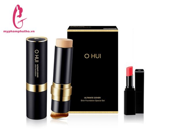 Set Thanh Kem Nền kèm son Ohui Ultimate Cover Stick Foundation Set