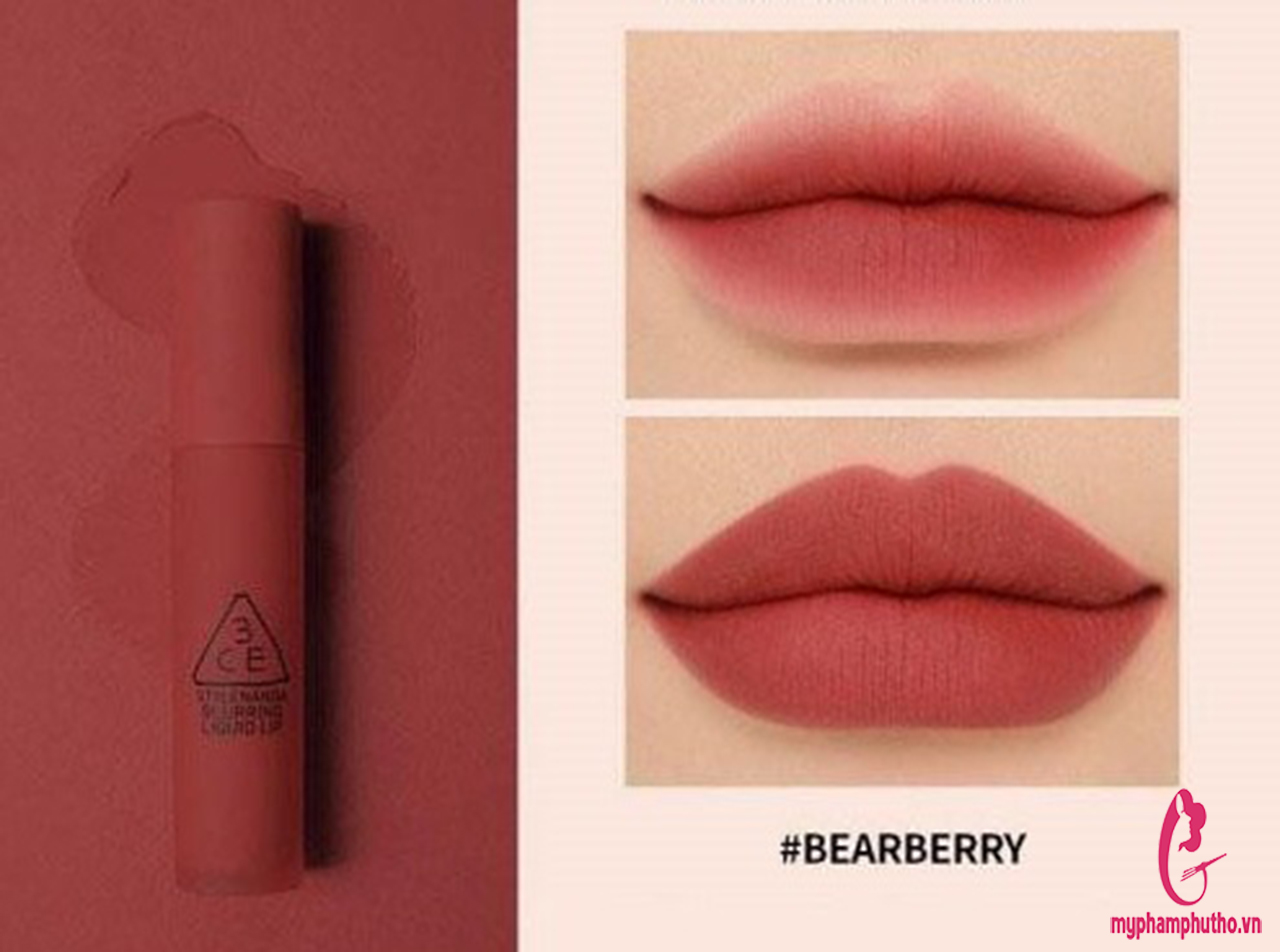 3ce blurring liquid lip bearberry