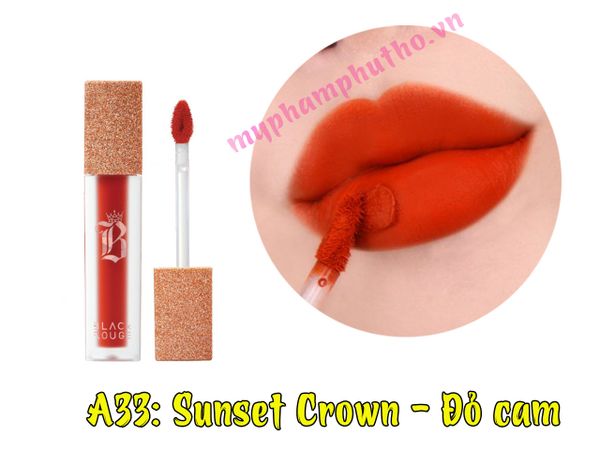 son kem black màu A33: Sunset Crown - Đỏ cam