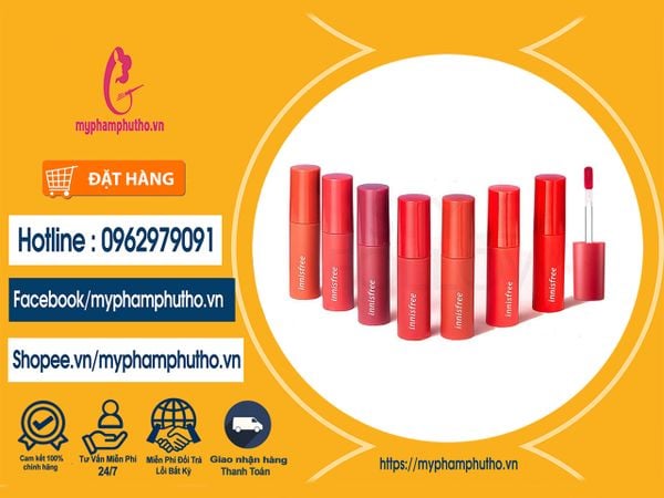 Son kem lì Innisfree Vivid Cotton Ink 2019 Mua ở Đâu