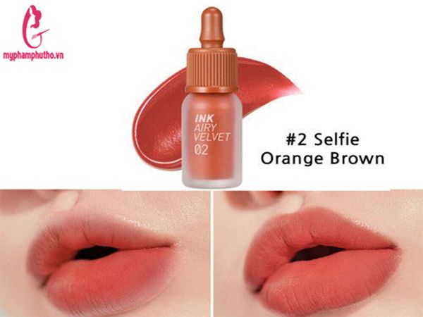 Son Kem Lì Peripera Ink Airy Velvet Tint 02