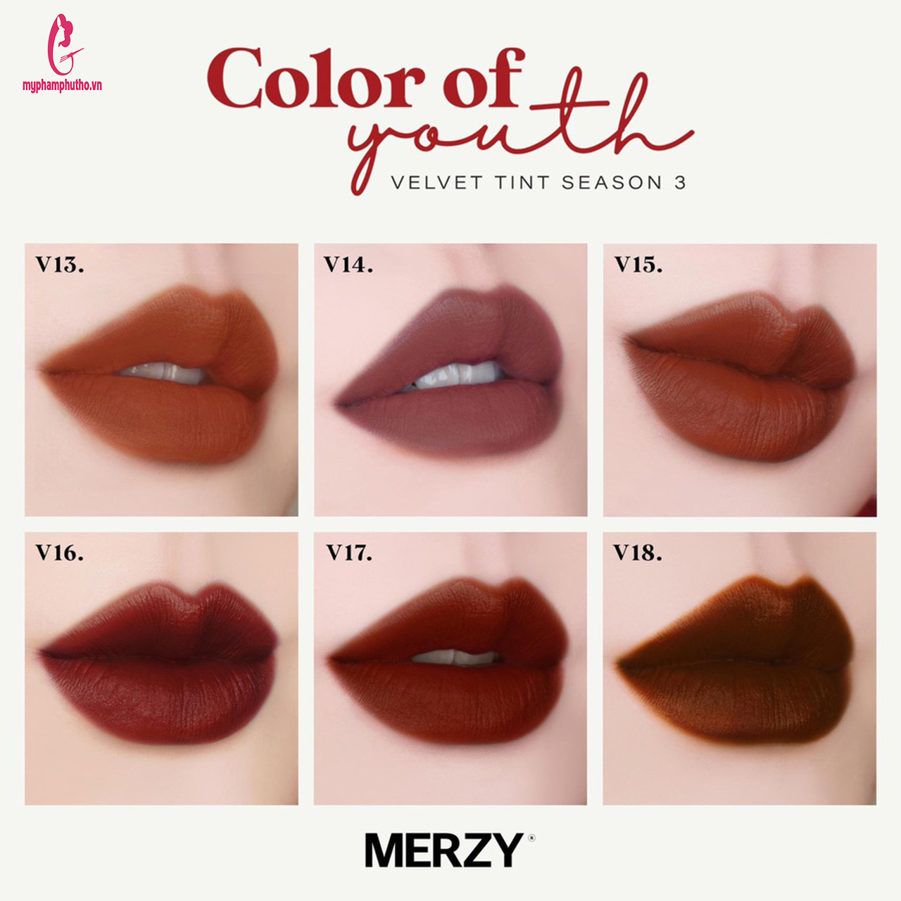 Son Kem Lì Merzy Màu Đỏ Cam M5 Hey Candy Bite The Beat Mellow Tint-Olix.vn