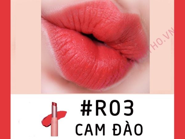 Son thỏi Black Rouge Rose Velvet màu R03 cam đào