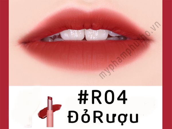 Son thỏi Black Rouge Rose Velvet màu R04 đỏ rượu