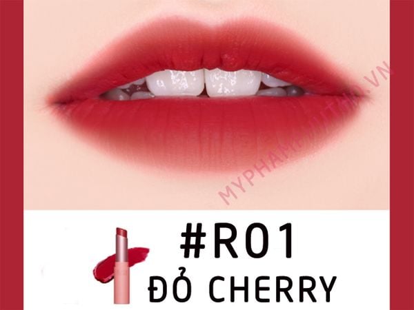 Son thỏi Black Rouge Rose Velvet màu R01 đỏ cherry